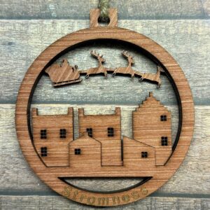 stromness wooden hanging xmas decoration